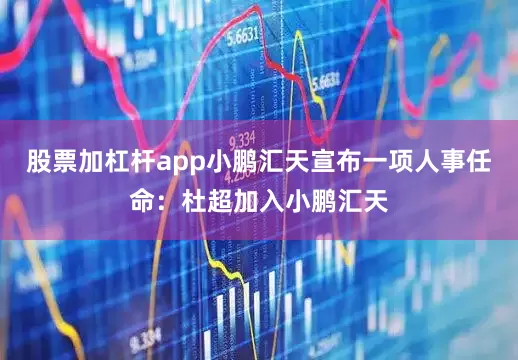 股票加杠杆app小鹏汇天宣布一项人事任命：杜超加入小鹏汇天