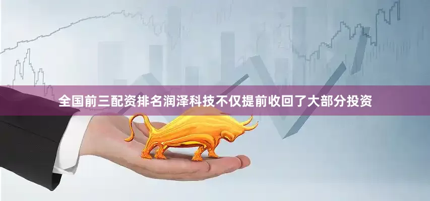 全国前三配资排名润泽科技不仅提前收回了大部分投资